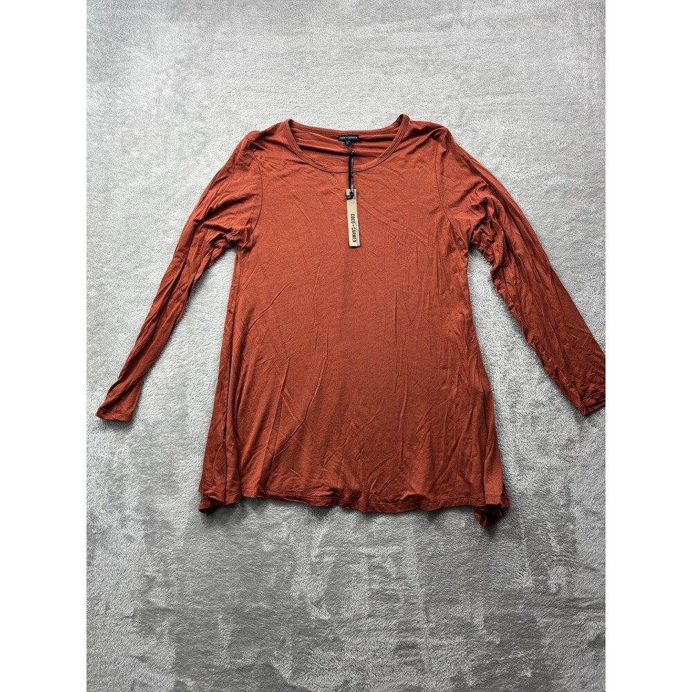 Coco + Carmen Rust Tunic Top S/M Long Sleeve NWT Lightweight Stretchy